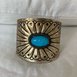Junk Gypsy Turquoise Cuff (adjustable)